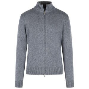 Gran Sasso Grey Cashmere Cardigan Men
